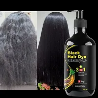 Hair Dye Instant Black Hair Shampoo for Unisex 300ml-thumb3