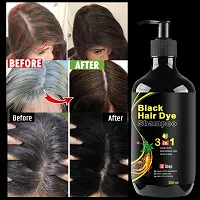 Hair Dye Instant Black Hair Shampoo for Unisex 300ml-thumb1