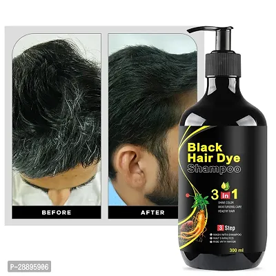 3 in 1 Hair Dye Instant Black Hair Shampoo (300ml)-thumb0