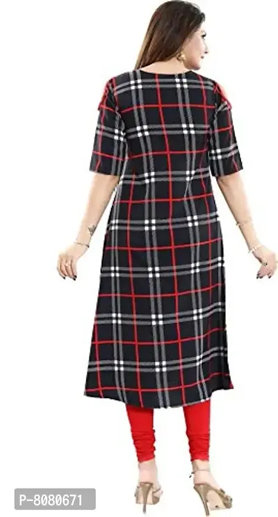 Stylish Black American Crepe Stitched Kurta For Women-thumb2