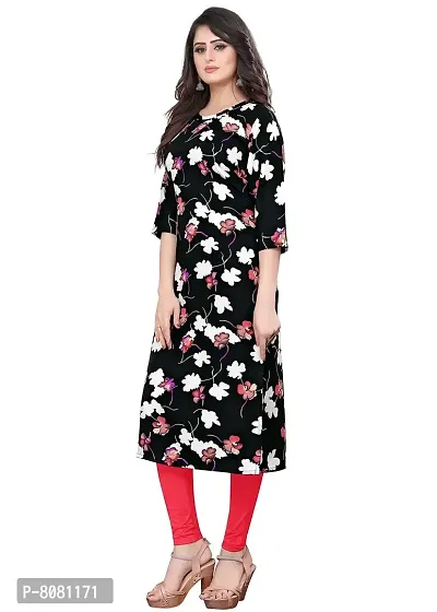 Stylish Black American Crepe Stitched Kurta For Women-thumb4