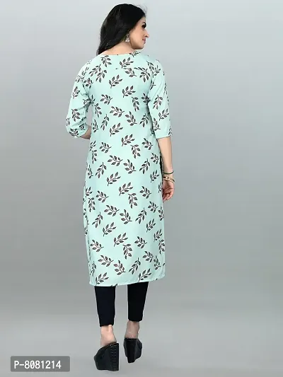 Stylish Green American Crepe Stitched Kurta For Women-thumb2