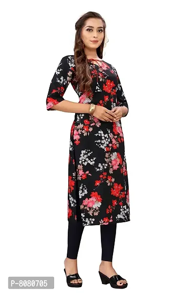 Stylish Black Crepe Stitched Kurta For Women-thumb3