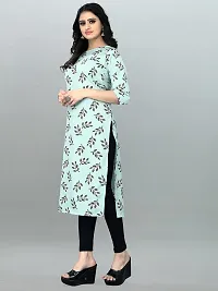 Stylish Green American Crepe Stitched Kurta For Women-thumb2