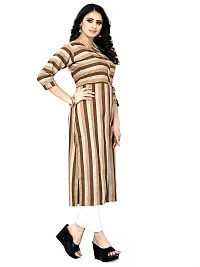 Stylish Brown Cotton Kurtas For Women-thumb1