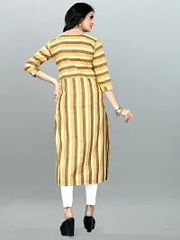 Stylish Yellow Cotton Kurtas For Women-thumb1