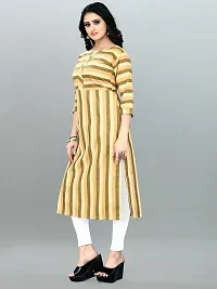 Stylish Yellow Cotton Kurtas For Women-thumb2