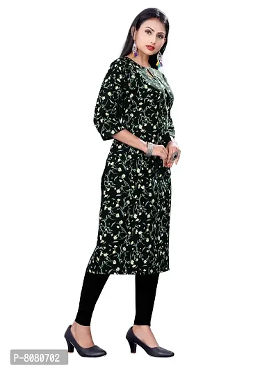 Stylish Black Crepe Stitched Kurta For Women-thumb3