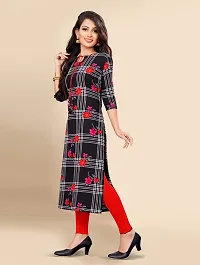 Stylish Black Crepe Stitched Kurta For Women-thumb3