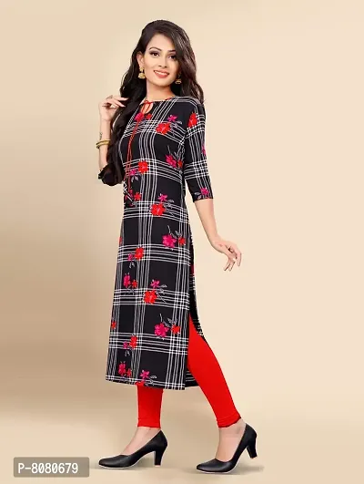 Stylish Black Crepe Stitched Kurta For Women-thumb4