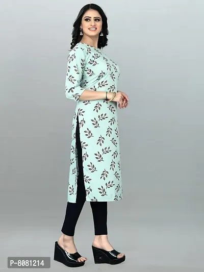 Stylish Green American Crepe Stitched Kurta For Women-thumb4