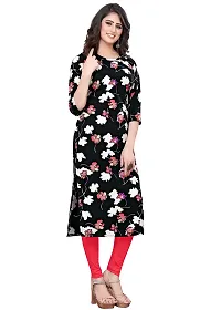 Stylish Black American Crepe Stitched Kurta For Women-thumb1