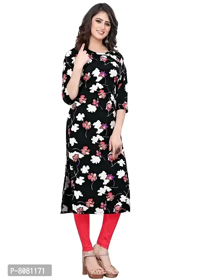 Stylish Black American Crepe Stitched Kurta For Women-thumb2