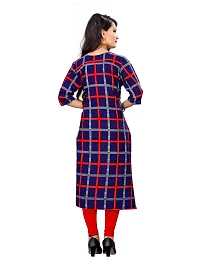 Stylish Navy Blue Crepe Stitched Kurta For Women-thumb3