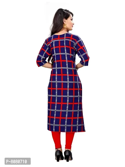 Stylish Navy Blue Crepe Stitched Kurta For Women-thumb4