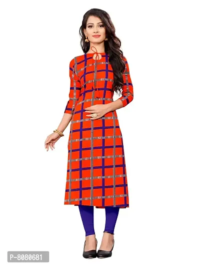 Orange American Crepe Kurtas For Women