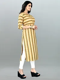 Stylish Yellow Cotton Kurtas For Women-thumb3