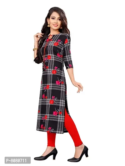 Stylish Black Crepe Stitched Kurta For Women-thumb4