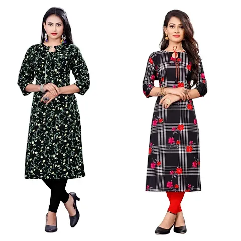 Stylish Crepe Kurta For Women Pack Of 3