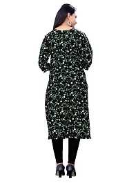 Stylish Black Crepe Stitched Kurta For Women-thumb1