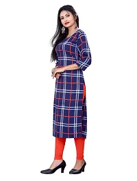 Stylish Navy Blue Crepe Stitched Kurta For Women-thumb3