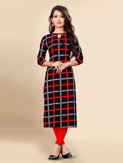 Crepe Checked Kurtas For Women