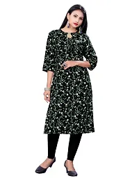 Stylish Black American Crepe Stitched Kurta For Women-thumb1