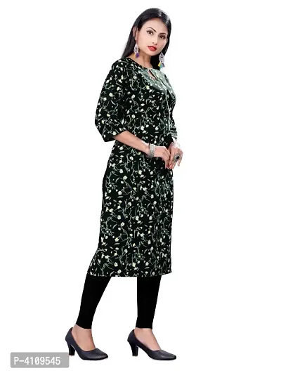 Stylish Black American Crepe Stitched Kurta For Women-thumb3