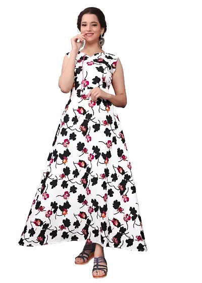 Party Wear Crepe Digital Printed Gown