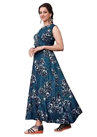 Green Crepe Digital Printed Ethnic Gowns For Women-thumb3