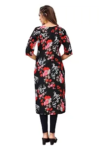 Multicoloured Crepe Printed Kurtas For Women-thumb2