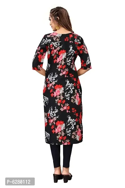 Multicoloured Crepe Printed Kurtas For Women-thumb3