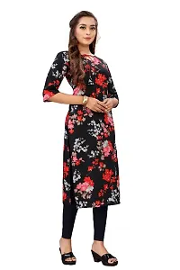 Multicoloured Crepe Printed Kurtas For Women-thumb3