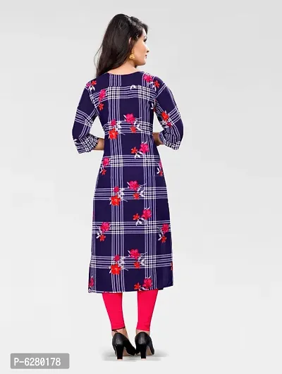 Multicoloured Crepe Printed Kurtas For Women-thumb2