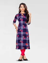 Multicoloured Crepe Printed Kurtas For Women-thumb2