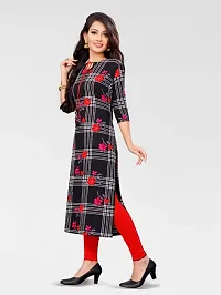 Multicoloured Crepe Printed Kurtas For Women-thumb3