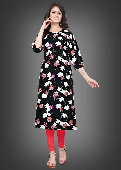 Women Crepe Straight Kurti