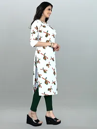 White Crepe Printed Kurtas For Women-thumb2