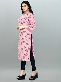 Trendy Pink Crepe Printed Kurtas For Women-thumb3