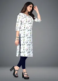 Crepe Geometric Print Kurtas For Women-thumb3