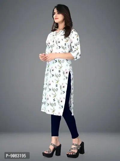 Crepe Geometric Print Kurtas For Women-thumb2