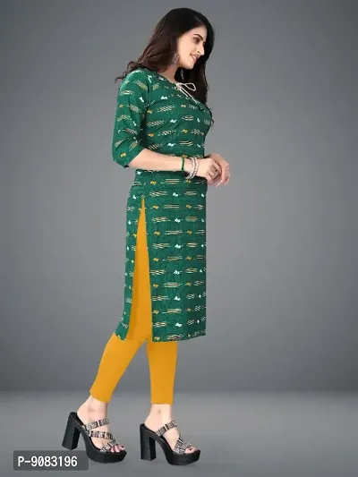 Crepe Geometric Print Kurtas For Women-thumb4