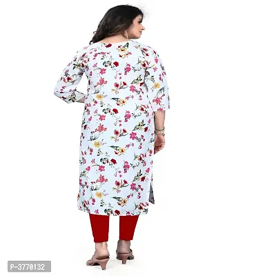 White Crepe Printed Kurtas For Women-thumb2