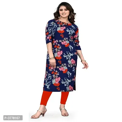 Multicoloured Crepe Printed Kurtas For Women-thumb4