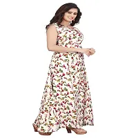 Multicoloured Poly Crepe Printed Ethnic Gowns For Women-thumb3