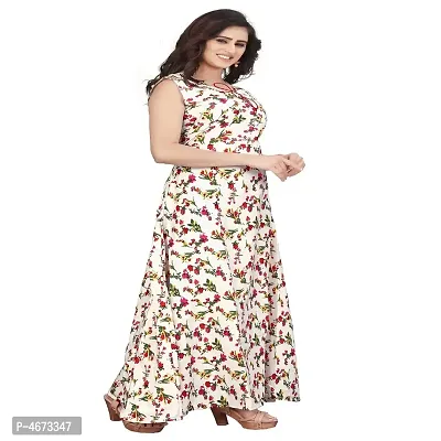 Multicoloured Poly Crepe Printed Ethnic Gowns For Women-thumb4