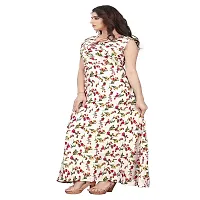 Multicoloured Poly Crepe Printed Ethnic Gowns For Women-thumb1