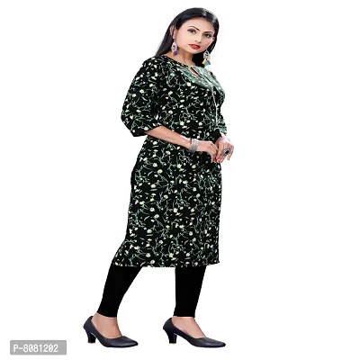 Ms Vhck Enterprise Women Printed American Crepe Straight Kurta Kurti-thumb5