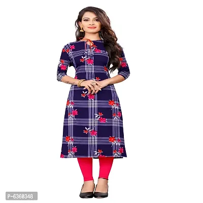 Women Printed Crepe Straight Kurti (Pack Of 3)-thumb3