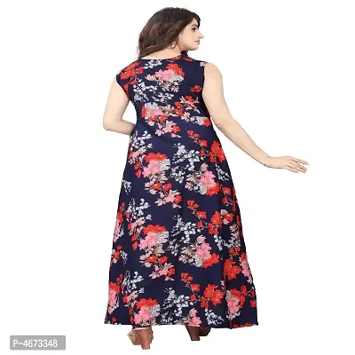 Multicoloured Poly Crepe Printed Ethnic Gowns For Women-thumb4